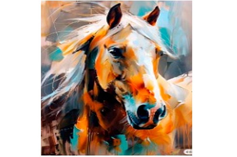 Набір для творчості YG0288 (120шт) алмазна мозаїка/діамантова мозаїка, 40-30см, кінь, у слюді, 7-33-
