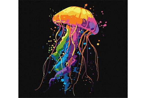 Набір для розпису по номерах Яскрава медуза" 30х30см KHO6825"