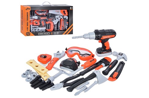 Набір інструментів 778-31-32 (9шт) 24-27 предметів, 2 види, на бат-ці, в кор-ці, 52-32-9см