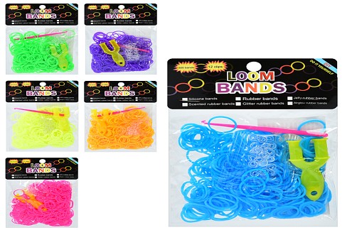 Набір для плетіння браслетів  26015-16 (492шт) резинки для плетіння, крючок, 6 кольорів, в пакеті, 1