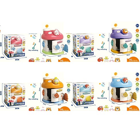 Скарбничка MK 5403 (12шт) 22см, будиночок-сейф, ключ, отвори для монет та купюр, 4 види, в кор-ці, 2