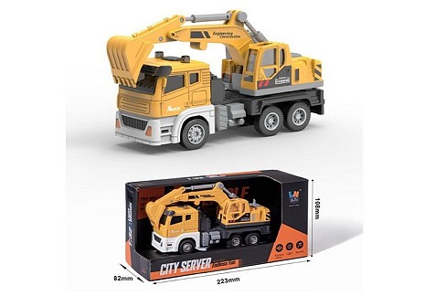 Машина арт. D-011A (96шт/2) будтехніка,батар.свiтло,звук у короб.22,3*10,8*8,2см