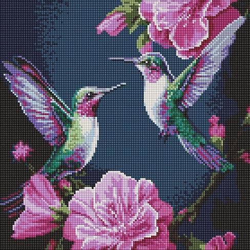 Набір з алмазною мозаїкою Казкові птахи" 40х40см  AMO20025"