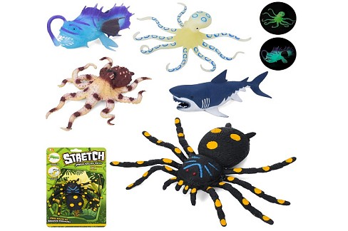 Фігурка 5050-29-40-43-44-47 (48шт) від 12 до 19см, антистрес, тягнеться, 5 видів (павук, 4 види-морс