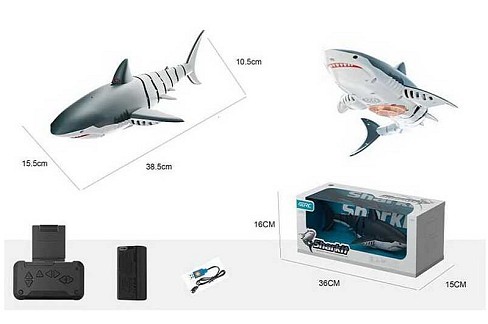 Акула на радіокеруванні 4 D-S 6 (24) додаток, підсвічування, пускає фонтанчик, камера, акумулятор 3.