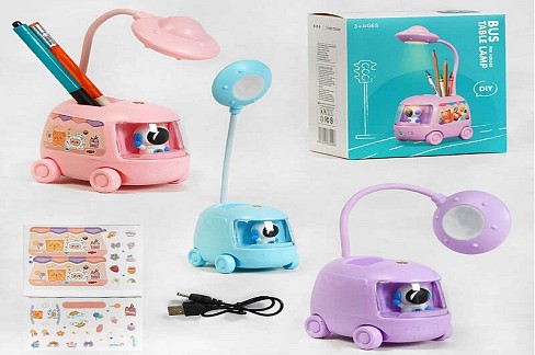 Лампа світлодіодна M 48498 (120) 3 кольори, “Космічний автобус”, 3 режими освітлення, нічник, акум..