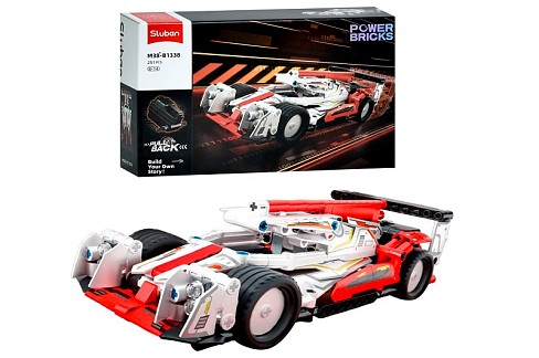 Конструктор SLUBAN M38-B1338 (24шт) авто серія, гоночна машина, 251дет, в кор-ці, 30-19-6,5см