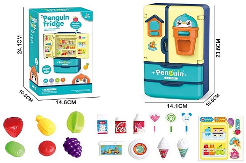 Побутова техніка арт. 1821 (36шт/2)  батар. світло,холодильник, продукти,  короб. 24*10*15