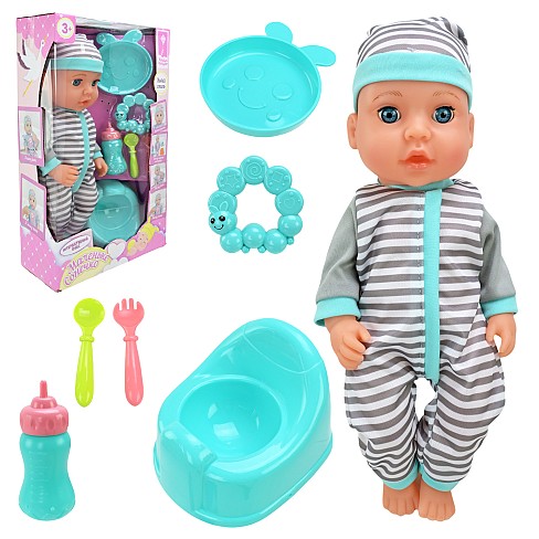 Пупс Маленьке Сонечко" арт. PL-524-111 (24шт/2)   ість, пісяє, аксес р-р пупса 33 см у короб. 23,5*"