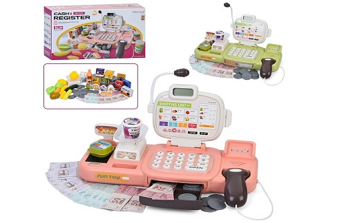 Касовий апарат 889-314-315 (18шт) 30,5-14-16см, калькулятор, мікрофон, сканер, звук, рухлива стрічка