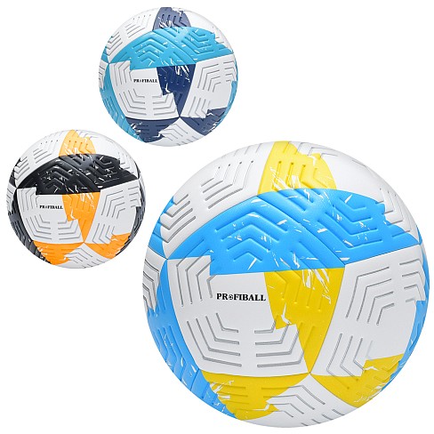 М'яч футбольний MS 3812 (12шт) розмір 5, ПУ, ламінований, 430-450г, 3 види, у пакеті