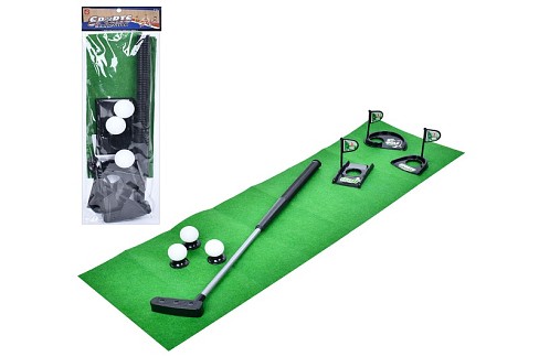 Гольф MR 1243 (36шт) лунки, 1 клюшка в40см/65см, м'ячики 4см 3шт, ігрове поле 100-31см, у пакеті, 15