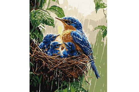 Картина по номерах Весняний дощ" 30х40см  KHO6741"