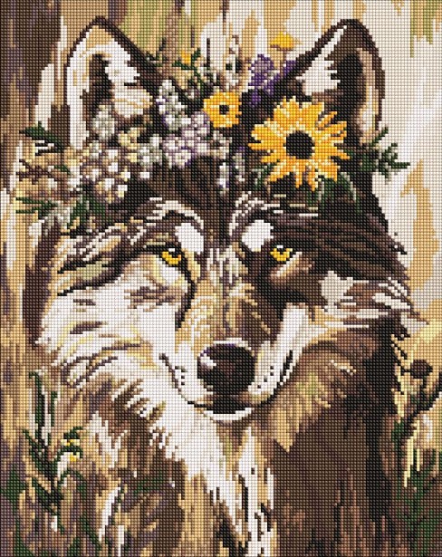 Набір з алмазною мозаїкою Гарна вовчиця" 40х50см  AMO20042"