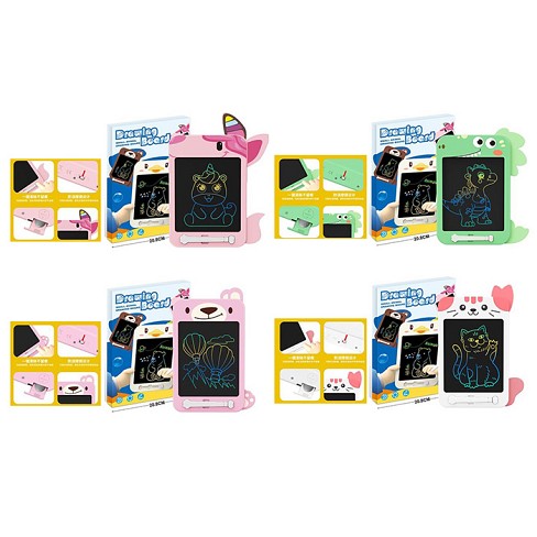 LCD планшет WQ633-4-5-6 (24шт) 8дюймів, для малювання, 19-27-1см, кольоровий, 4 види, бат(табл), в к