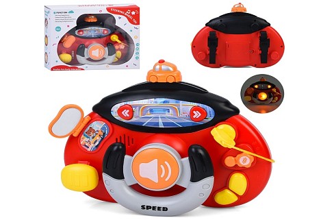 Автотренажер 59063-1 (20шт) 24-18,5см, кермо, музика, звук, світло, ключ, рухливі деталі, кріплення