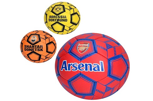 М'яч футбольний 2500-297 (30шт) розмір 5, ПУ1, ручна робота, 32 панелі, 410-430г, 3 види (клуби), в