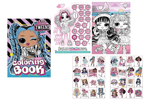 Розмальовка зі стікерами Skate Dance 3 Tweens LCB28