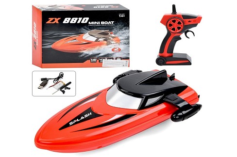 Катер ZX8810 (12шт) р/к2,5G, акум, 24см, 1:47, USBзарядне, в кор-ці, 27,5-23-8см