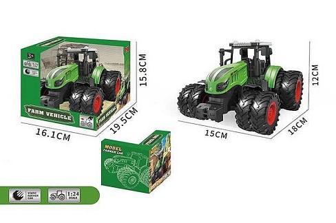 Трактор 99-75 A (32) масштаб: 1:24, гумові колеса, в коробці