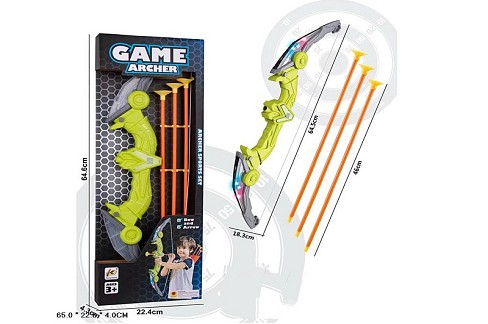 Лук та стріли арт. 802 (36шт/2) батар.  короб. 65*22,6*4см