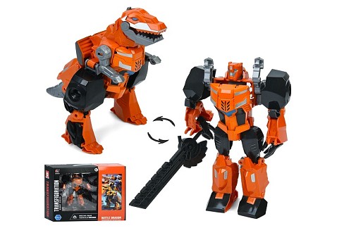 Трансформер HD120 (24шт) робот 19см+динозавр, в кор-ці, 34,5-29-10,5см