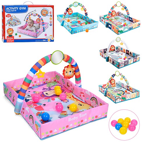 Килимок для немовляти 918-635-6-7-8-9 (10шт) 86-68см, 2в1(манеж, застібки липучки, 68-48см), дуга, п