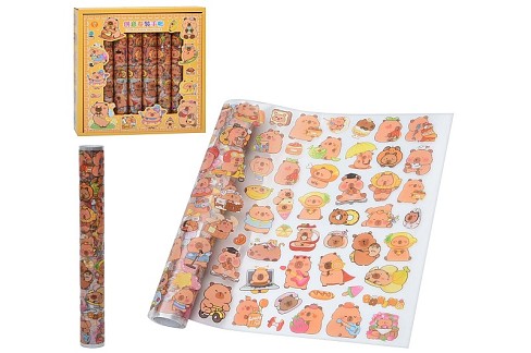 Набір для творчості YG0321 УПАК16шт(480шт) капібара, наліпки, 69,5-26,5см, 16шт в диспл, 25,5-29-6см