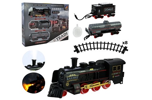 Залізниця арт. 652-X5 (48шт/2) батар.,свiтло,звук,пар,у короб.37,5*33*5,5см