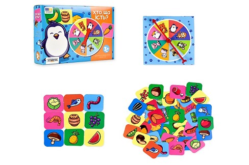 Настільна гра Strateg  Хто, що їсть? українською мовою (30547)