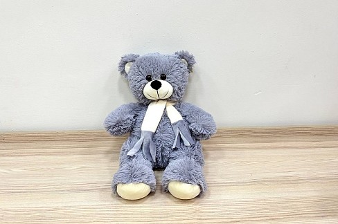 Ведмежа з шарфом сіре В147/3 80см