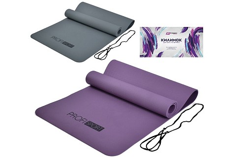 Йогамат MS 0613-MIX-5 (12шт) для йоги/фітнесу, TPE, 183-61см, 6мм, MS 0613-27 мікс (9шт Italian Plum