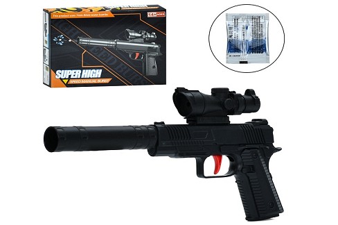 Пістолет 9903 (96шт) 27см, стріляє водяними кулями, прицел, в кор-ці, 17-12-3см