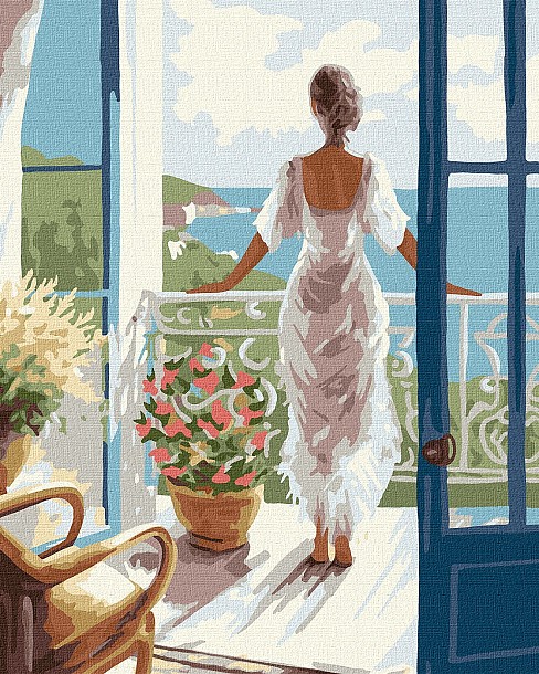 Картина по номерах. Світанок на морі" 40х50см  KHO8339"