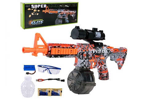 Зброя арт. 1732-4 (24шт/2)  батар стріляє гелевими пулями короб. 47,5*7,5*18,5см