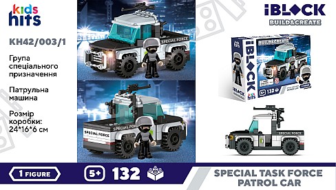 Конструктор Kids hits IBLOCK JUNIOR арт. KH42/003/1 (36шт/2)  132дет. короб. 24*16*6