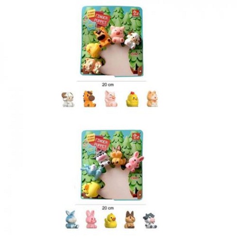 Гра SQ22001-3-4 (120шт) пальчиковий театр, тварини 5шт, 5см, 2 види(домашні, дикі), на листі, 20-22,