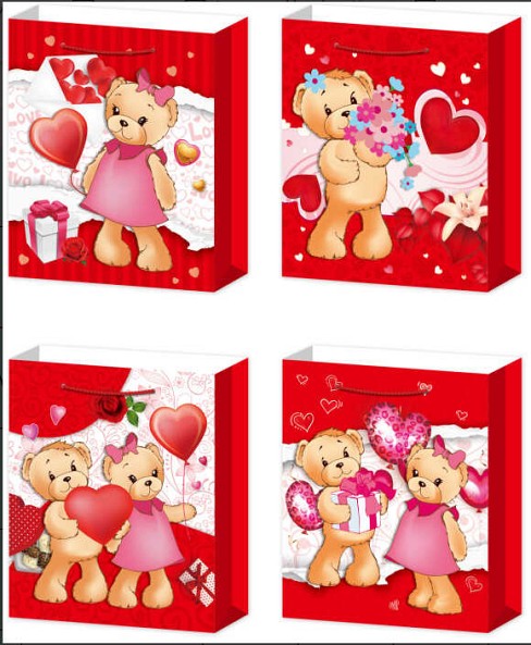 Пакет подарунковий C 75744 (480) 4 види, СЕРЕДНІЙ, МІКС ВИДІВ