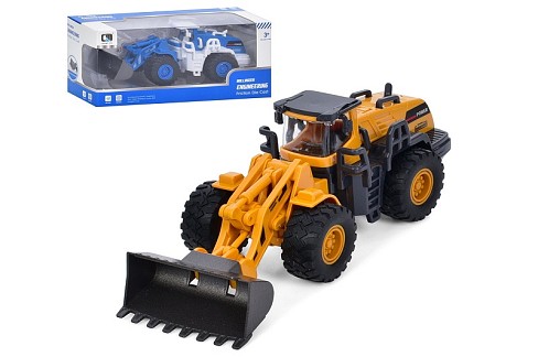 Будтехніка CLM-21AB (24шт)20см, інерція,знімний ківш(метал),2 кольори, в кор-ці 24-10-9см