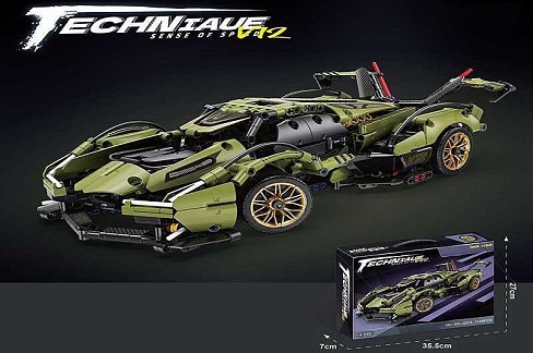 Конструктор J 2014 (24/2) “Автомобіль”, 1158 елементів, гумові шини, в коробці