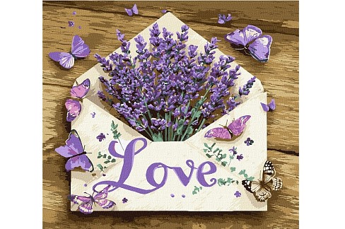 Набір для розпису по номерах Лаванда в конверті" 40x40см KHO5175"
