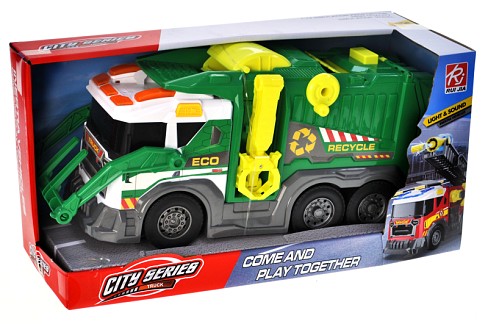 Машина сміттєвоз RJ2819 інерційна, озвучена, зі світлом, в коробці YG Toys