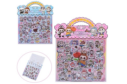 Набір для творчості A024 УПАК10шт(360шт) LBB, наліпки, мікс вид, на листі/у пакеті, 22-30-0,5см,