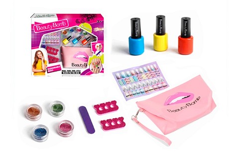 Косметика RY6272 (36шт) набір для манікюру, лак 3шт, наліпки, блиск/глітер 4шт, пилка, розділювачі д