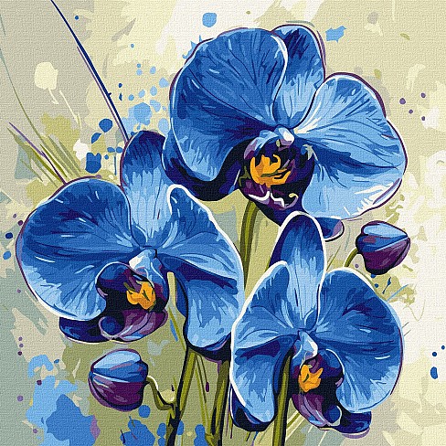 Картина по номерах Ніжна орхідея" 40х40см  KHO3344"