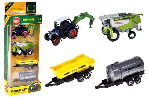 Набір тракторів 955-243 металевих, в коробці р.13,3x5,2x33 см YG Toys