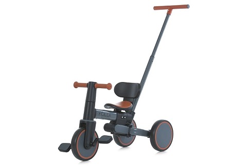 Велосипед дитячий El Camino FOLDI ME 1202 Graphite (1шт) 3в1, 3 кол. EVA 8д., батьківська ручка, гра