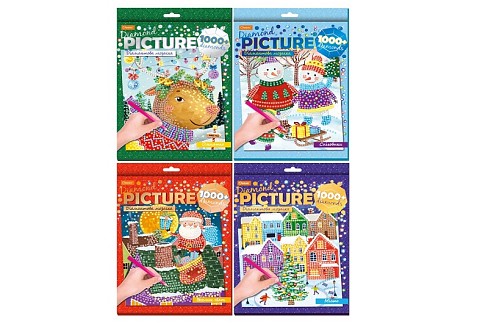 Набір для творчості серія Діамантова мозаїка" Зимова серія  НТ-34"