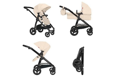 Коляска для ляльки 2в1 CARRELLO ULTRA 9696 CREAM з сумкою метал.кор.51*14,5*44,5 /1/