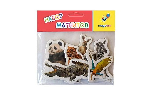 Набір магнітів (6шт) Тварини ЗОО фото ML4032-22